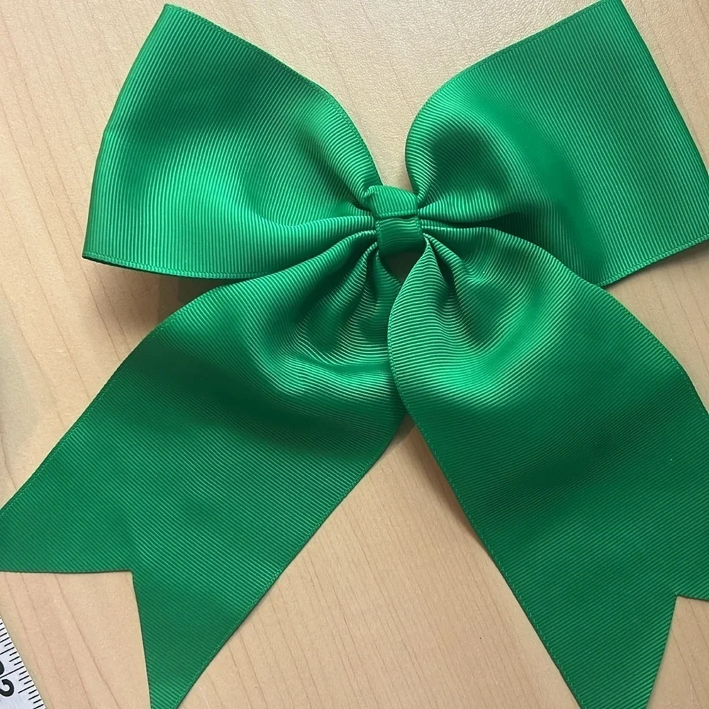 Girl Scouts green ribbon hair bow lot